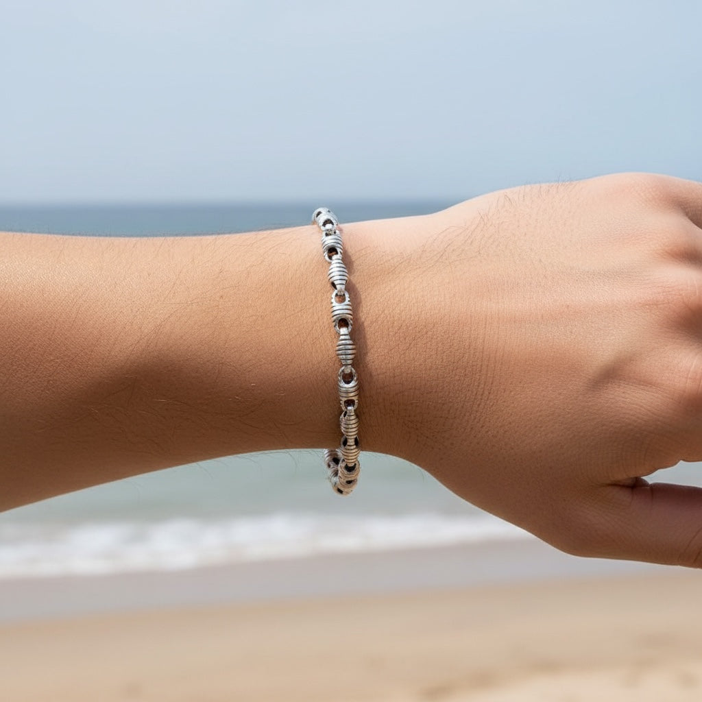 925 Ayar Gümüş "Iron Pulse" Erkek Bileklik