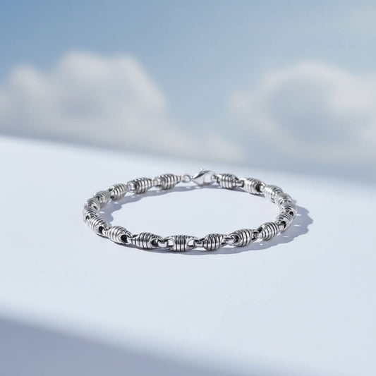 925 Ayar Gümüş "Iron Pulse" Erkek Bileklik