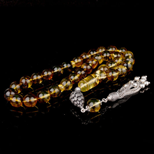 Fosil Damla Kehribar Tesbih Fizyon Model