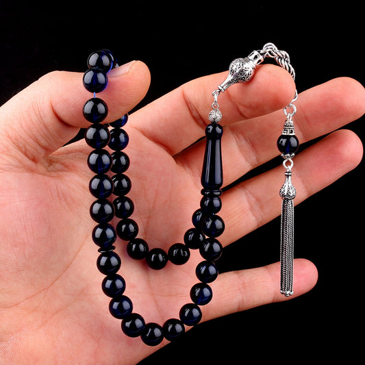 Parlament Mavisi Damla Kehribar Tesbih