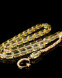 Transparent Yellow Amber Tasbih – Crescent & Star | Silver Tassel