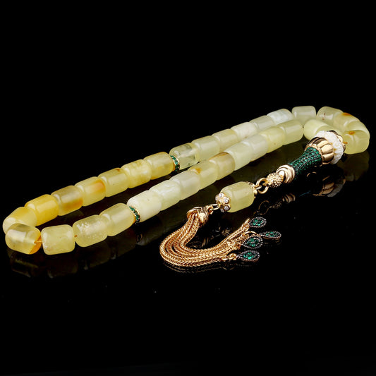 Kapsül Kesim Karışık Damla Kehribar Tesbih