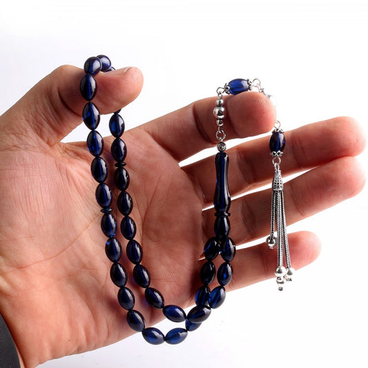 Parlament Mavisi Arpa Kesim Ateş Kehribar Tesbih