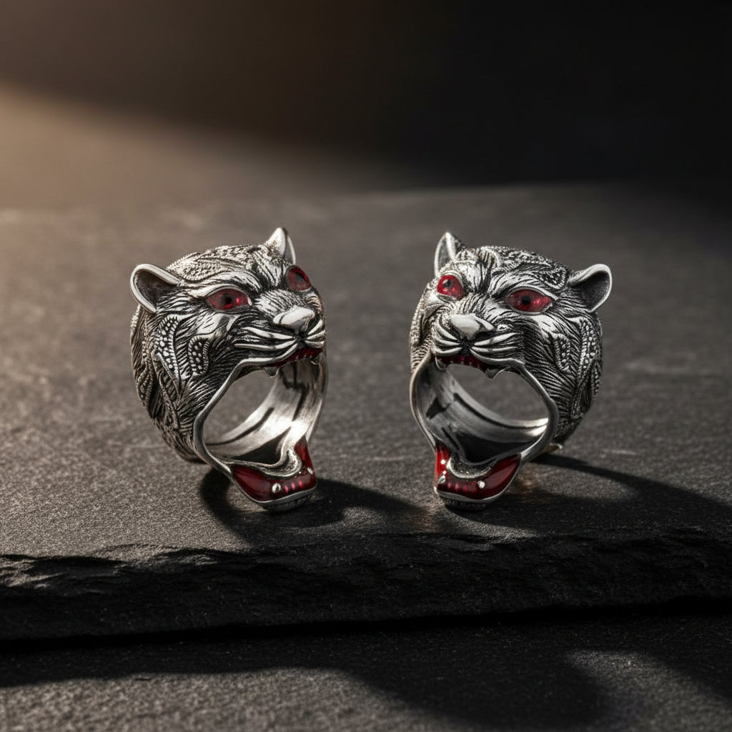 Tiger Silberring