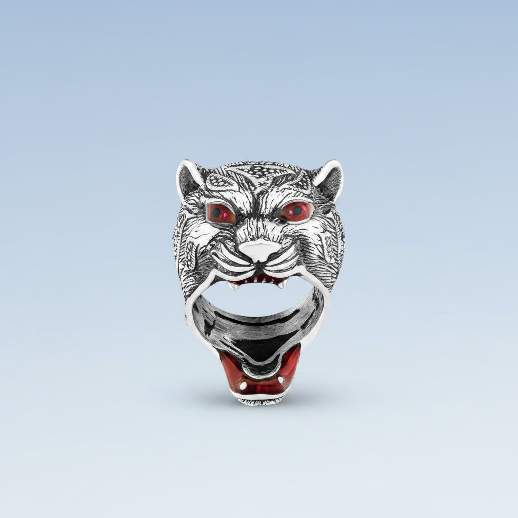 Tiger Silberring