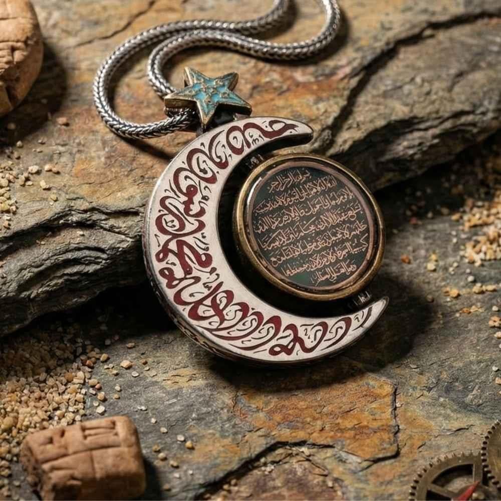 Çift Taraflı Dualı Kolye 925 Ayar Gümüş