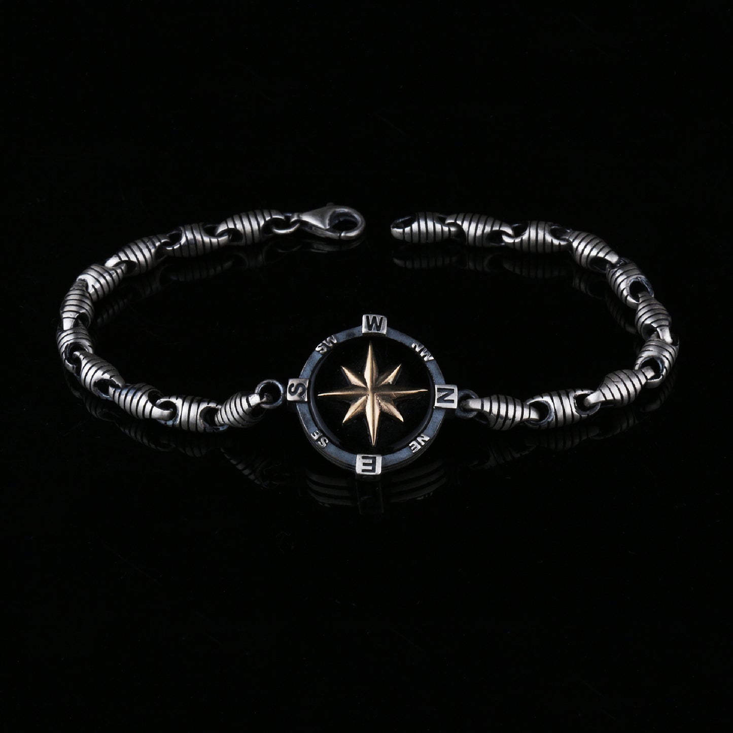 Compass Men’s Bracelet | 925 Sterling Silver