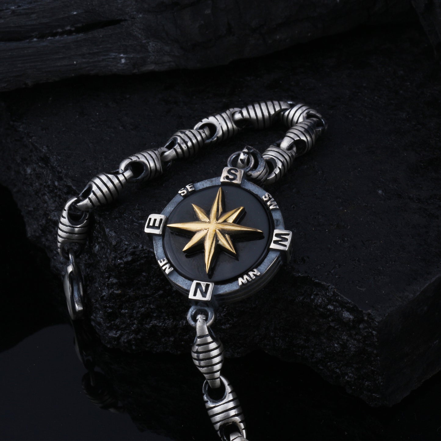 Compass Men’s Bracelet | 925 Sterling Silver