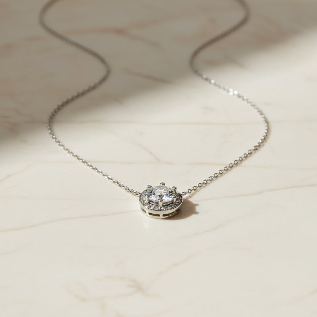 Single stone necklace