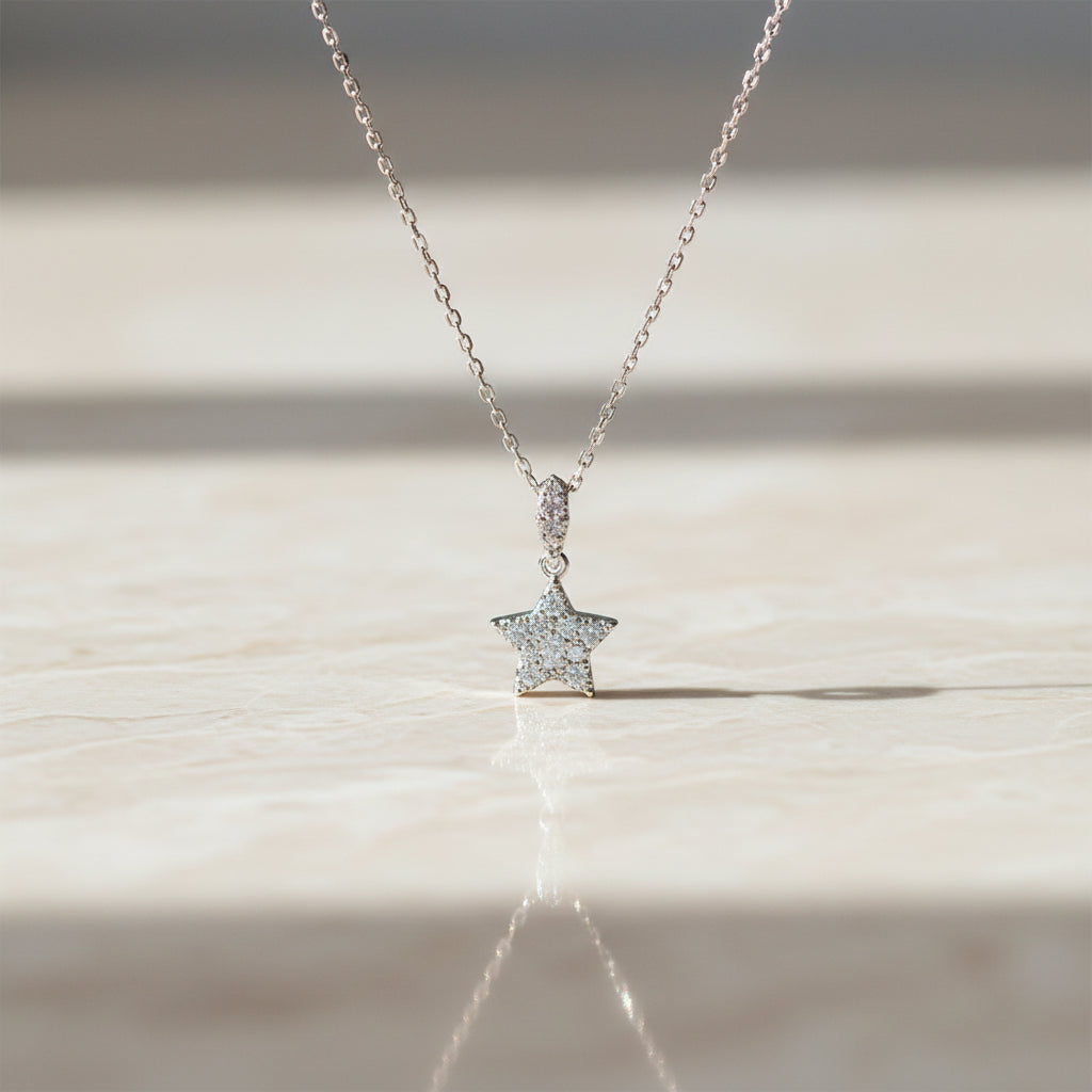 925 Sterling Silber Halskette mit Zirkonia