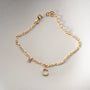 Figaro Armband mit Steinbesetztem Mond | 925 Silber