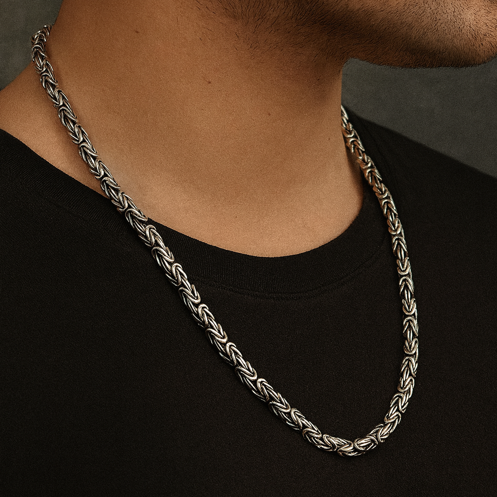 King Chain 5 mm - 925 Sterling Silver Men's Chain Necklace