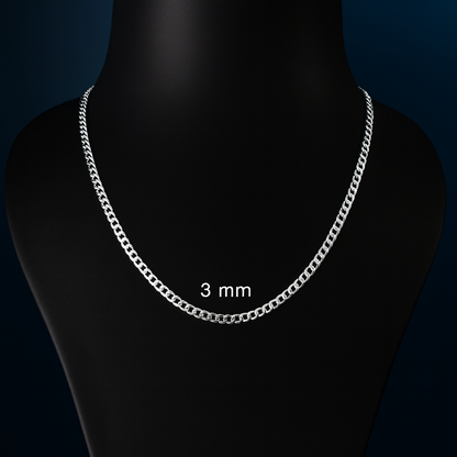 Gurmet Zinciri 3 mm - 925 Ayar Gümüş