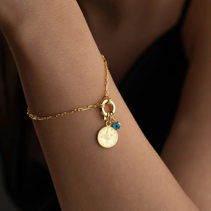 OttomanCharm 925 – Reşat Altın Detaylı Bileklik