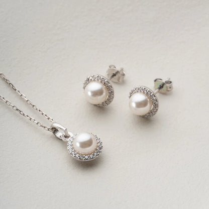 LunaPearl 925 – İnci Kolye ve Küpe Seti