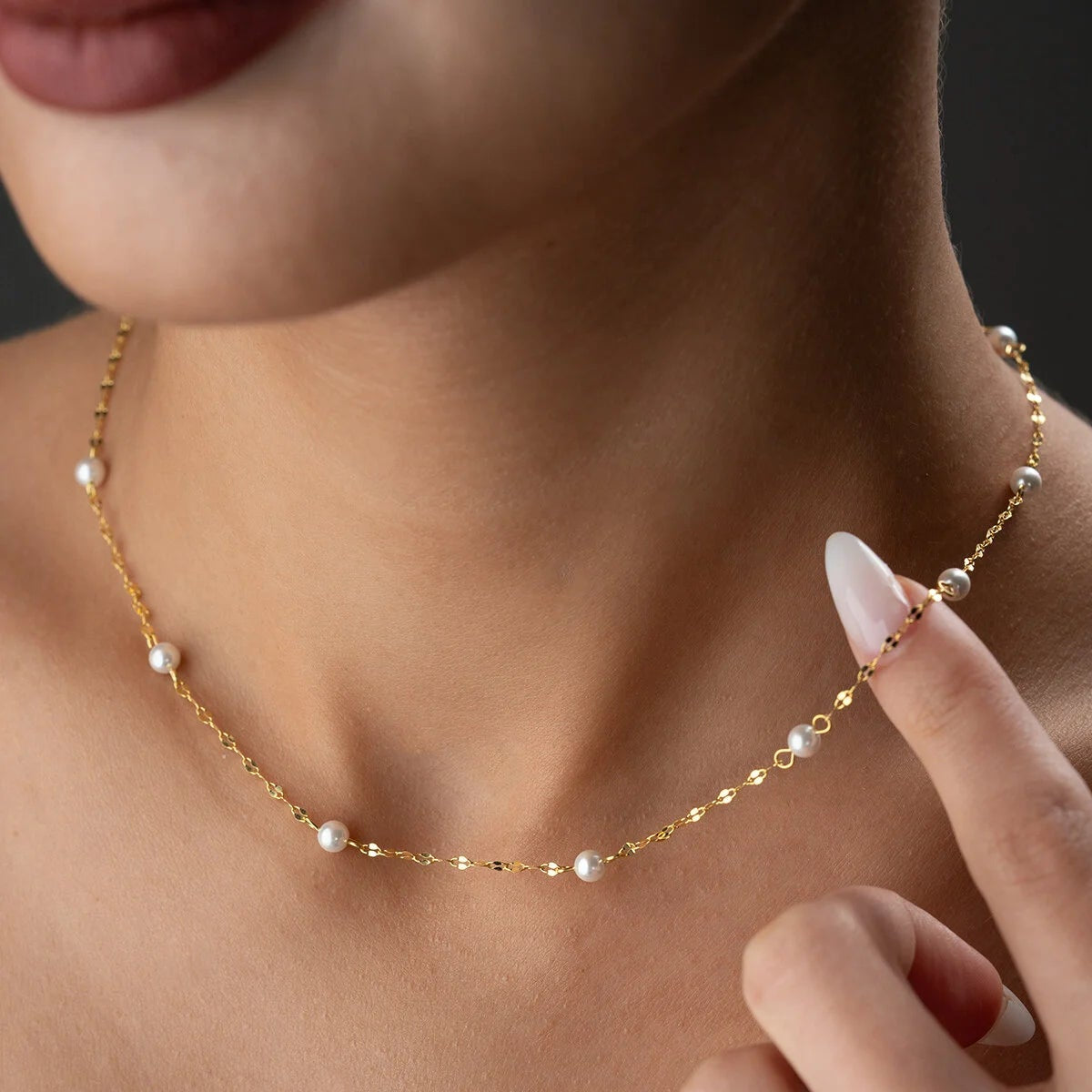 Grace Chain - 925 Sterling Silver Pearl Necklace