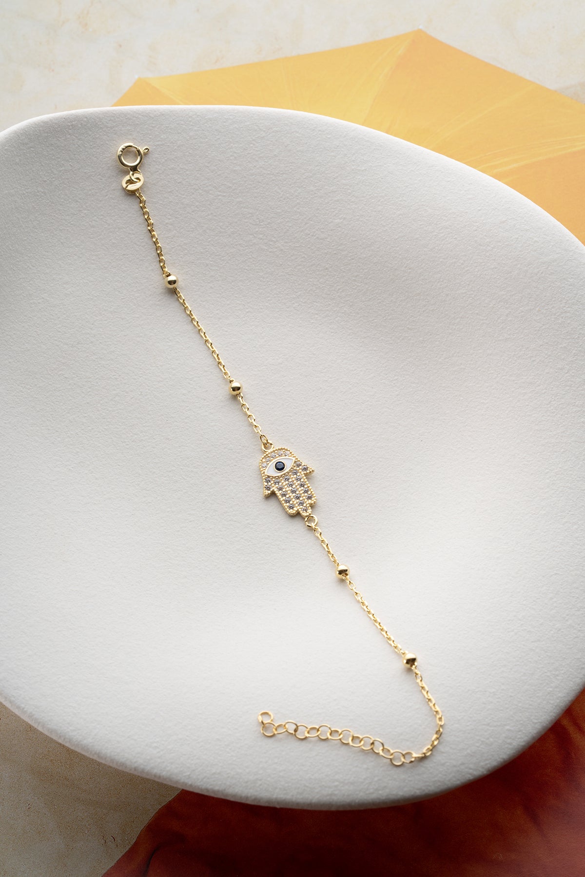 HAMSA FIGURE GOLD PLATED BRACELET