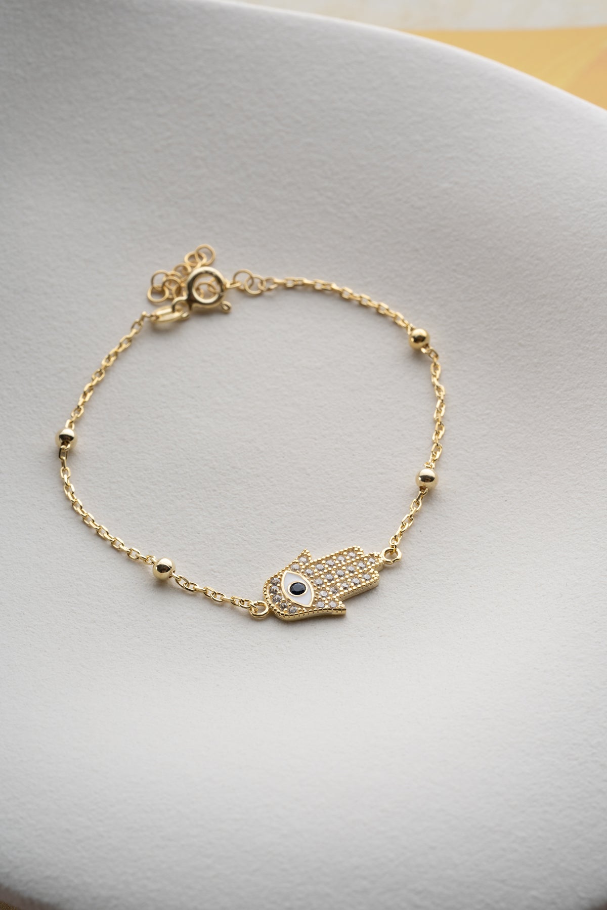 HAMSA FIGURE GOLD PLATED BRACELET