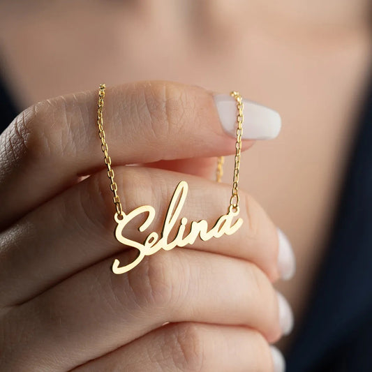  925 Sterling Silber Namenskette für Damen