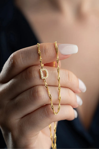 925 Collier détaillé en pierre en argent sterling