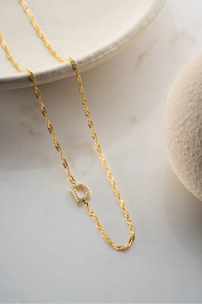 925 Collier détaillé en pierre en argent sterling