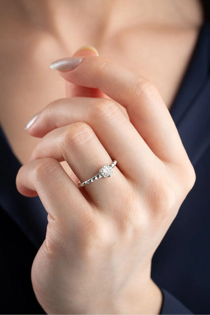 Baguette Zircon Ring - 925 Sterling Silver