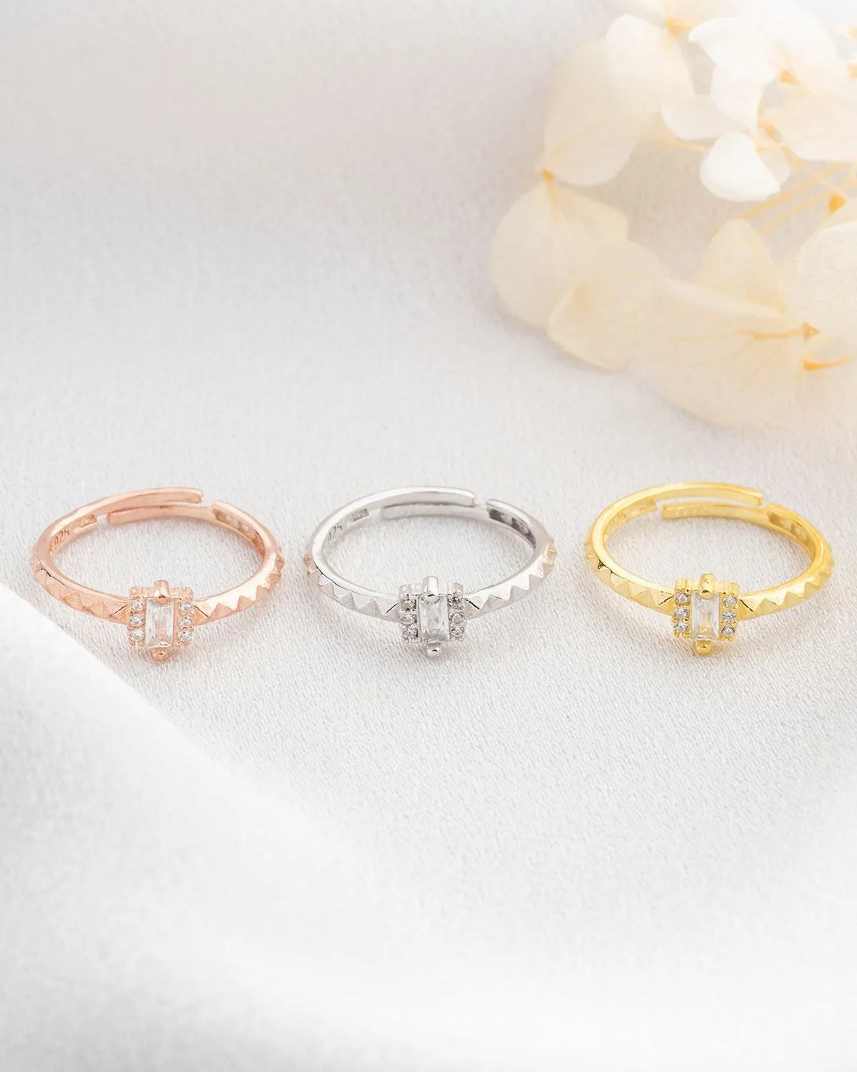 Baget Zirkonia Ring – 925er Silber
