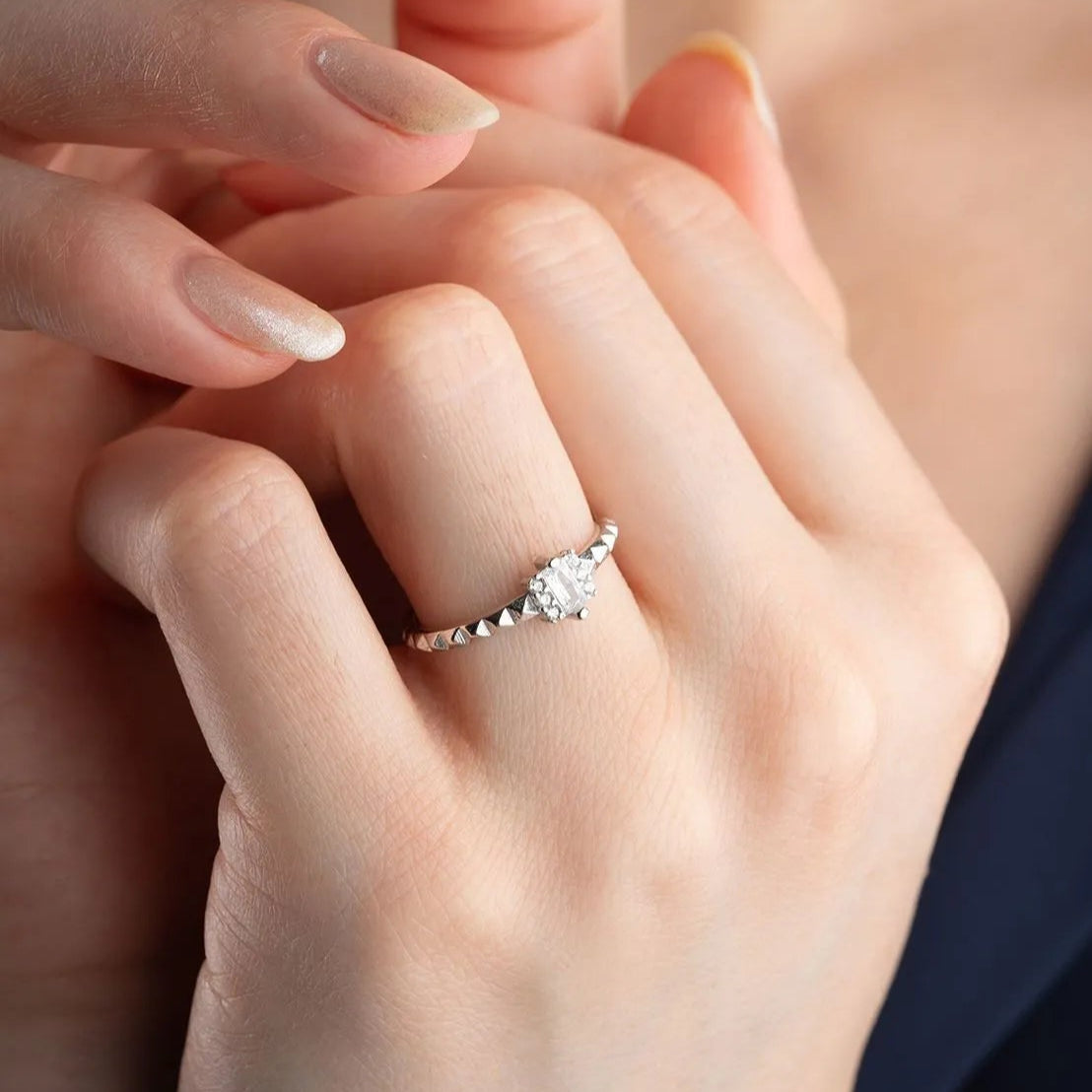 Baget Zirkonia Ring – 925er Silber