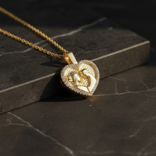 Personalisierbare Mutter-Baby Halskette – 925er Silber