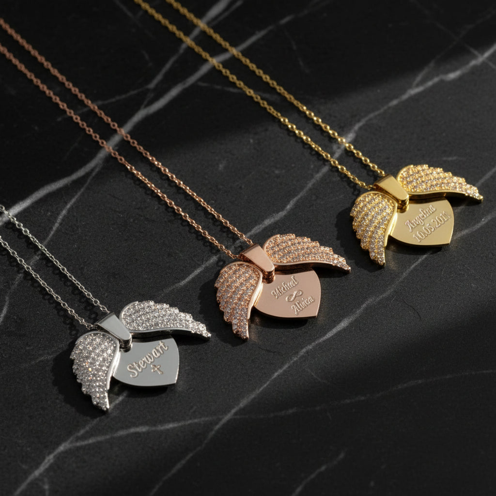 Collier ailé ange privé - 925 argent sterling