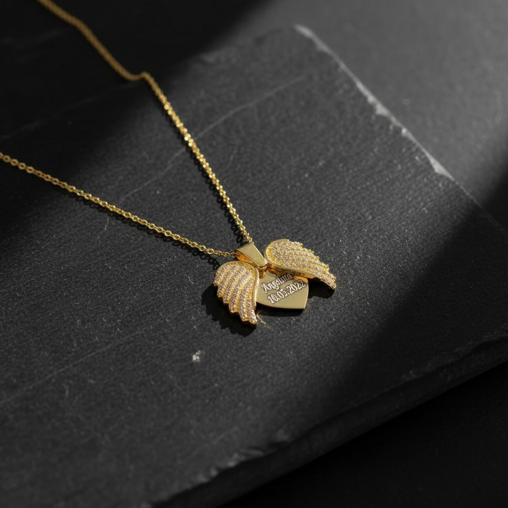 Collier ailé ange privé - 925 argent sterling