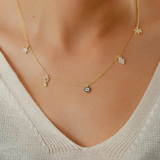 925 Sterling Silver Lucky Necklace – Gold Plated
