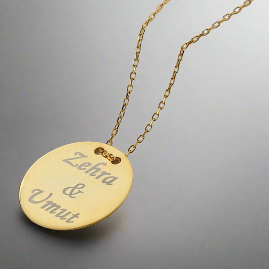 Medaillon Name Silber Halskette