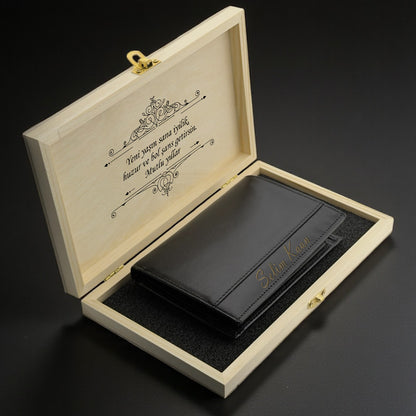 Kişiye Özel Büyük Portföy Deri Cüzdan