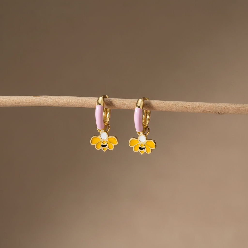 925 Silver Bee Kids Earrings