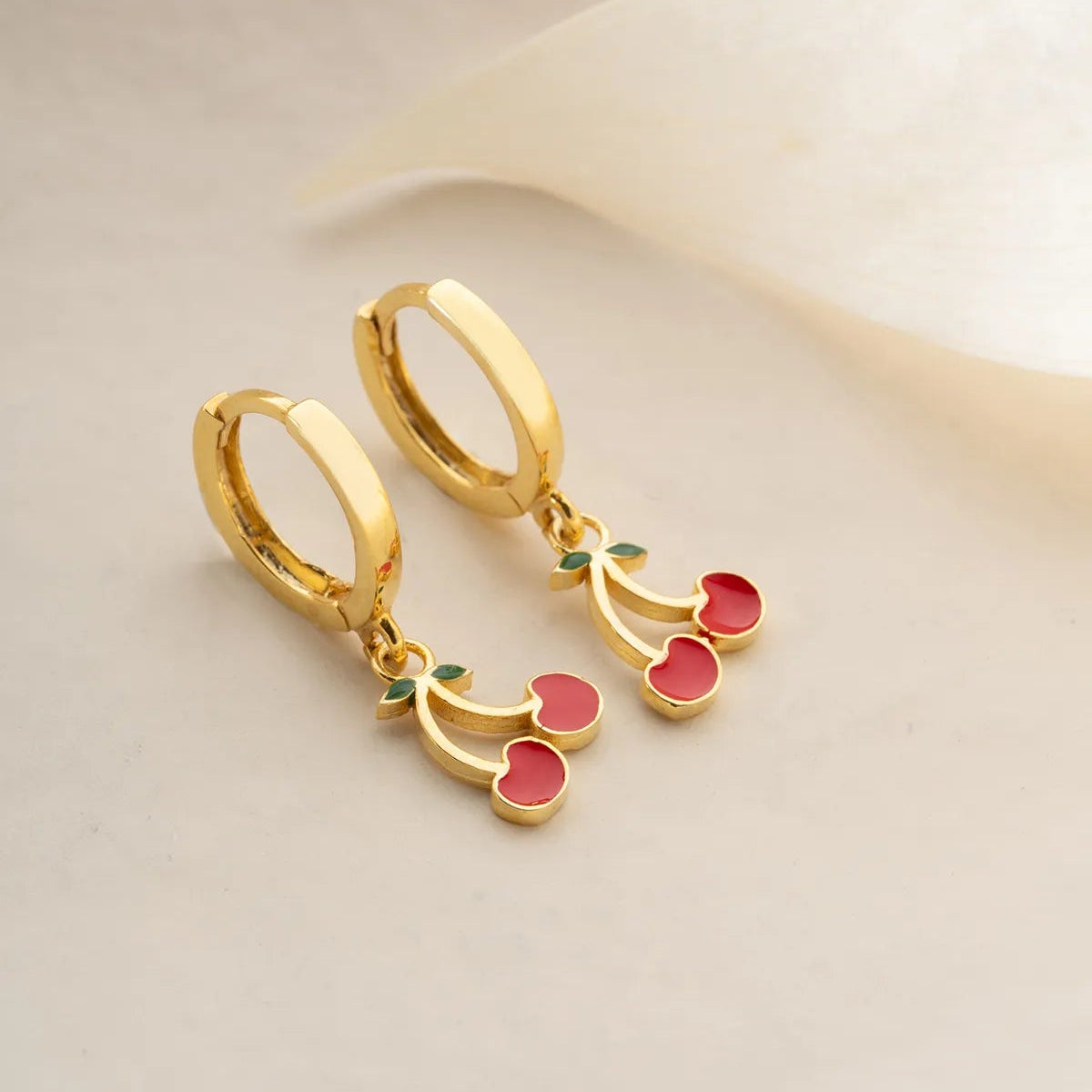 925 Silver Cherry Kids Earrings