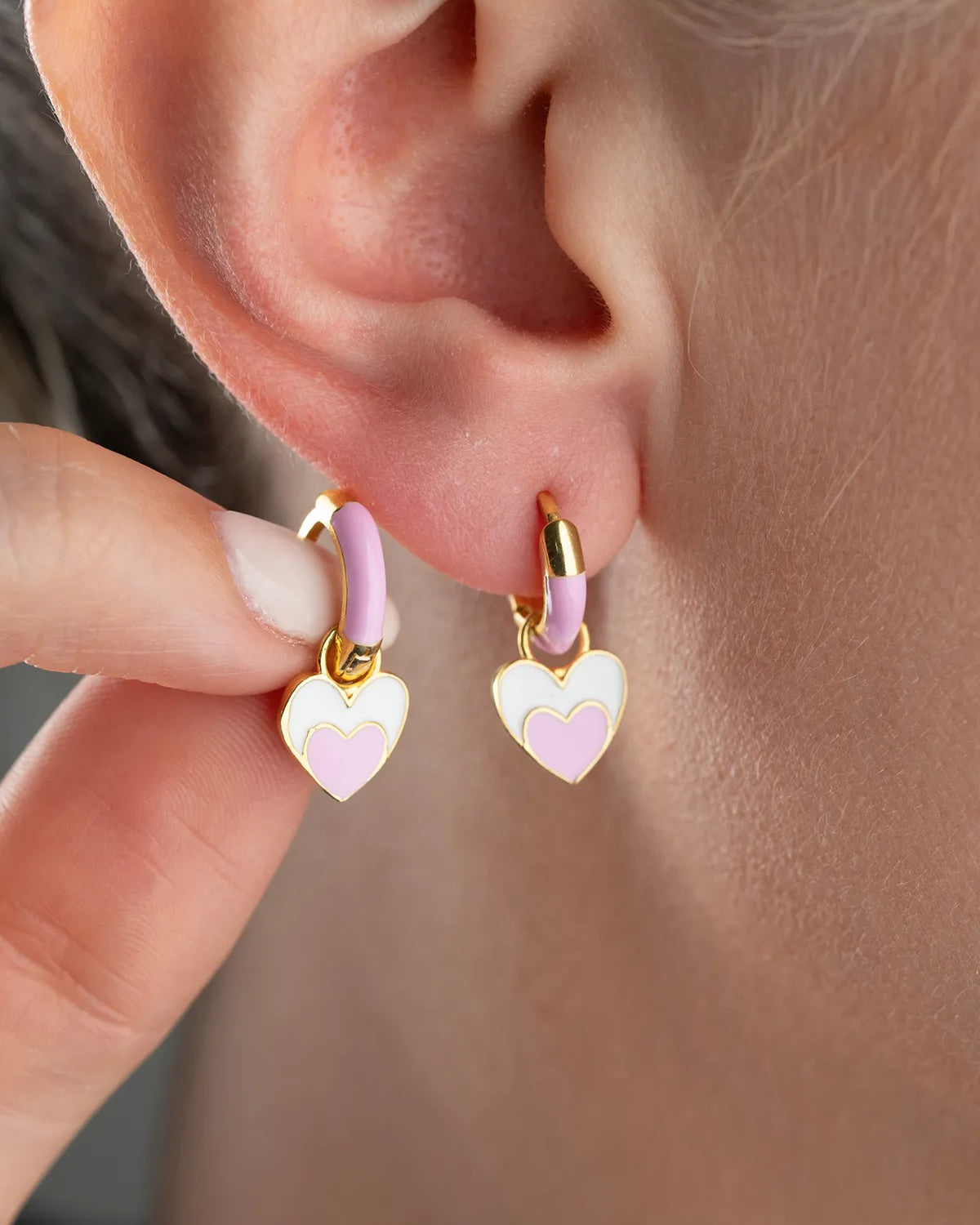 925 Silver Heart Kids Earrings