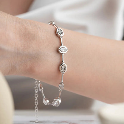 925 Sterling Silver Zircon Stone Trend Bracelet