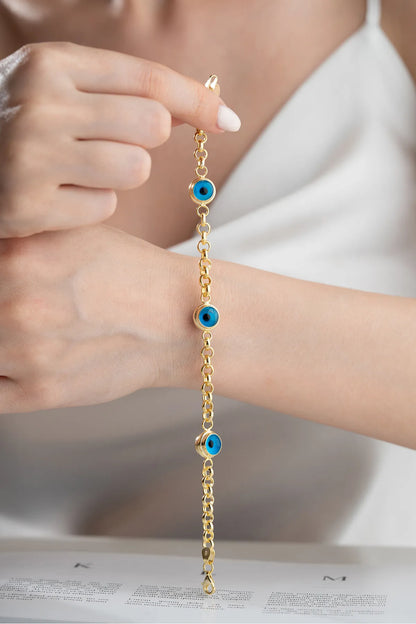 925 Ayar Gümüş Nazar Göz Bileklik