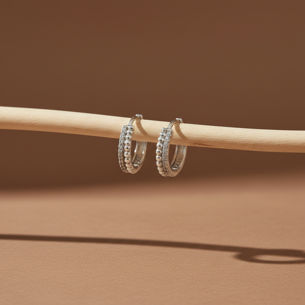 925 Sterling Silver Ring Earrings