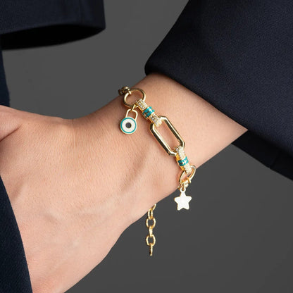 925 Ayar Gümüş Taşlı Trend Bileklik