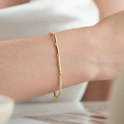 925 Ayar Gümüş Gold Trend Bileklik