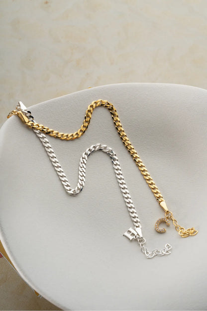 925 Bracelet à double bracelet personnalisé en argent sterling