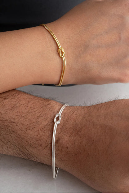 925 Bracelet à double nœud d'amour personnalisé en argent sterling en argent sterling