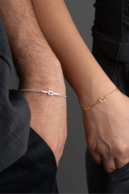 925 Bracelet à double nœud d'amour personnalisé en argent sterling en argent sterling