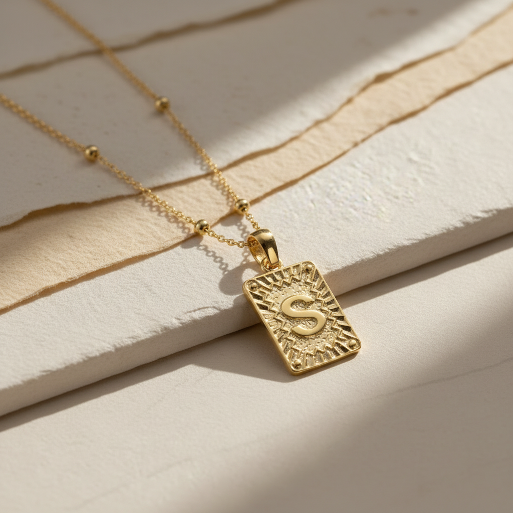 Personalized Letter Necklace - 925 Sterling Silver