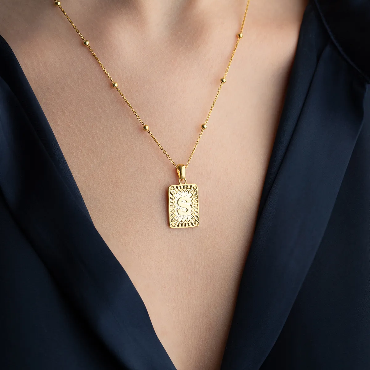 Personalized Letter Necklace - 925 Sterling Silver