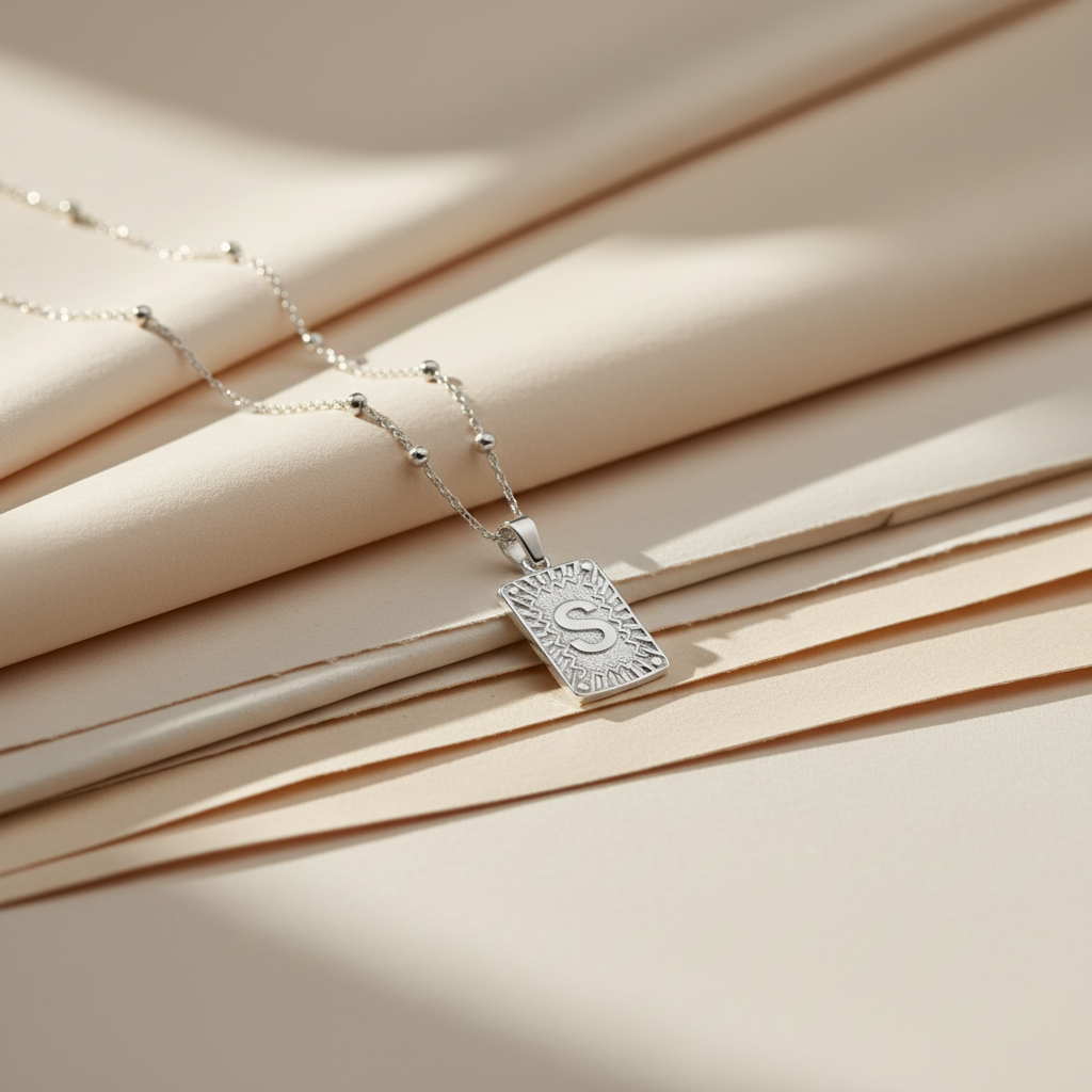 Personalized Letter Necklace - 925 Sterling Silver