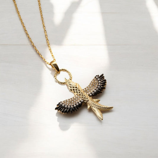 925 Sterling Silver Phoenix Gold Necklace