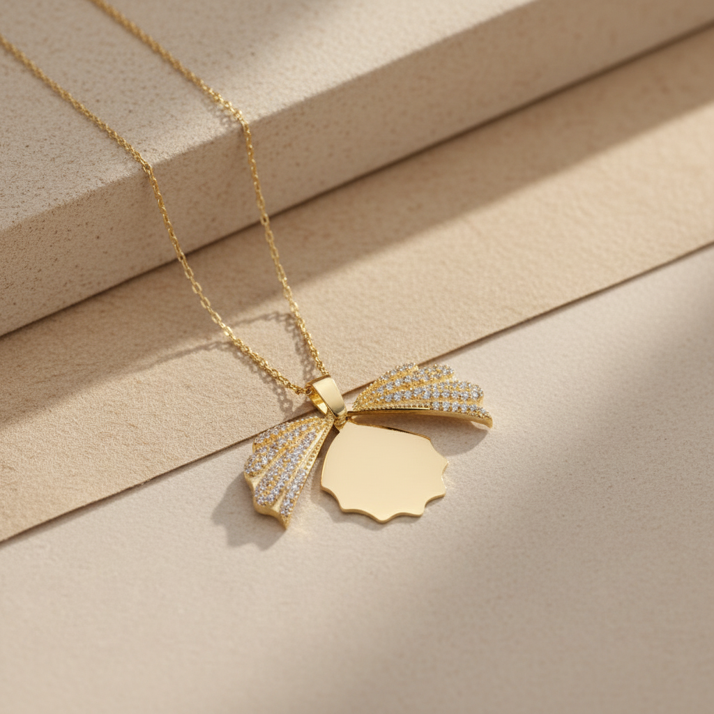 925er Silber Personalisierte Muschel-Kette
